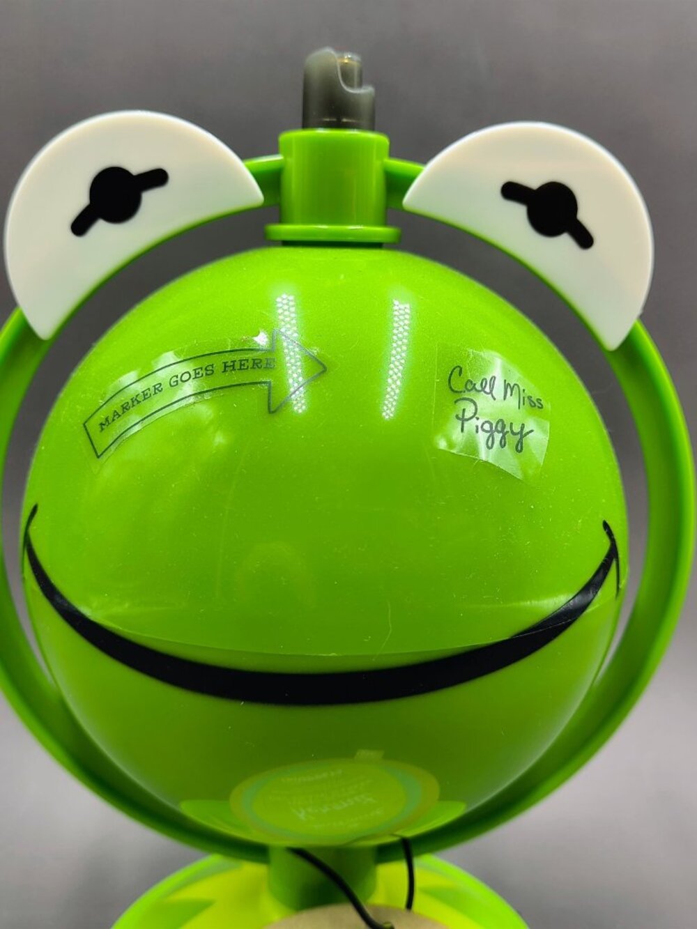 Muppets Green Kermit Face Office Rotating Memo Globe - To Do List - NWT